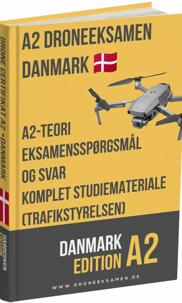 Dronecertifikat A2 Danmark – Avanceret teori, komplet studiemateriale og 500+ eksamenslignende spørgsmål og svar - Billede 1